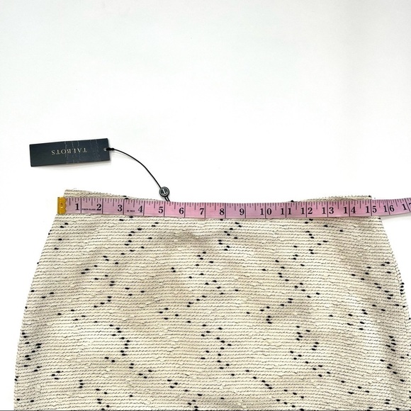 NWT Talbots Lightweight Cream Tweed Boucle Pencil Skirt - Picture 6 of 6